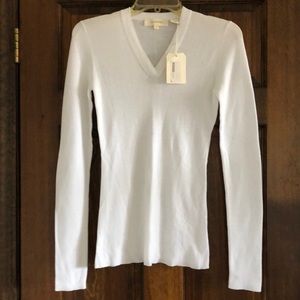 Inhabit Jane top, lightweight white cotton sweater size S